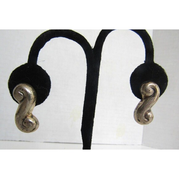 Sterling Silver Stud Earrings Vintage 925 Stamped Mexico - Picture 2 of 6